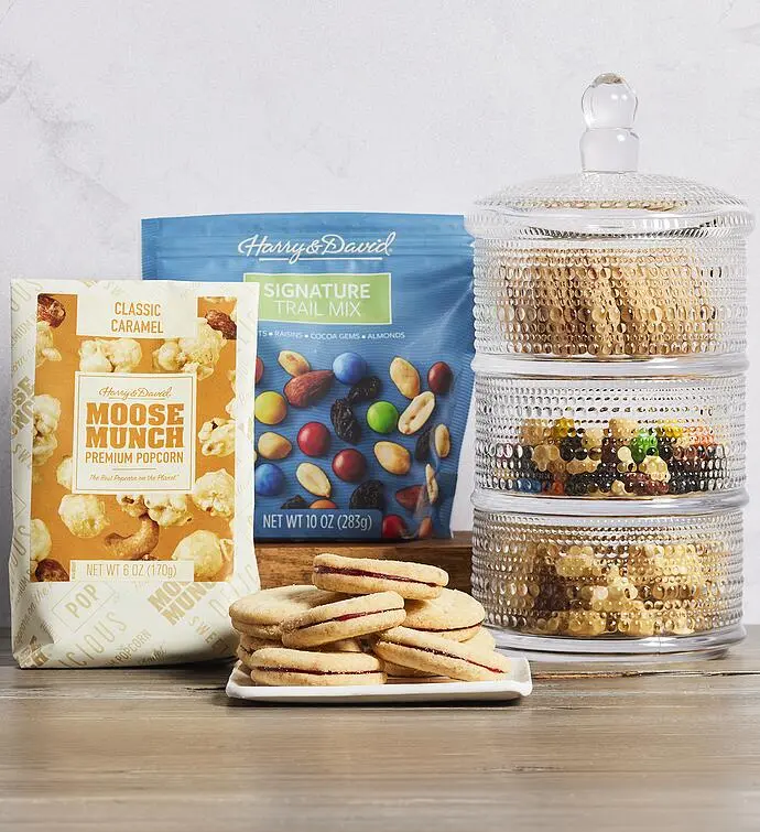 Glass Candy Jar and Treats
