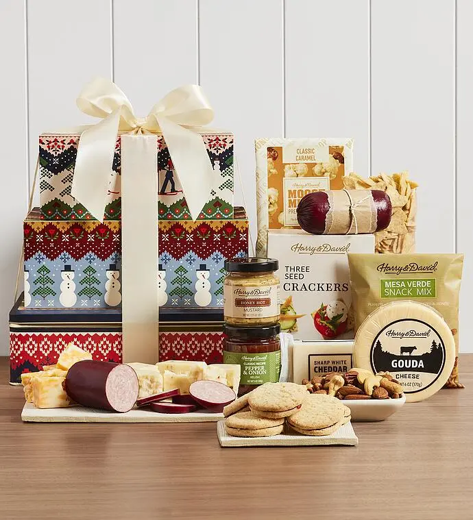 RIFLE PAPER CO. Holiday Meat and Cheese Gift Tower