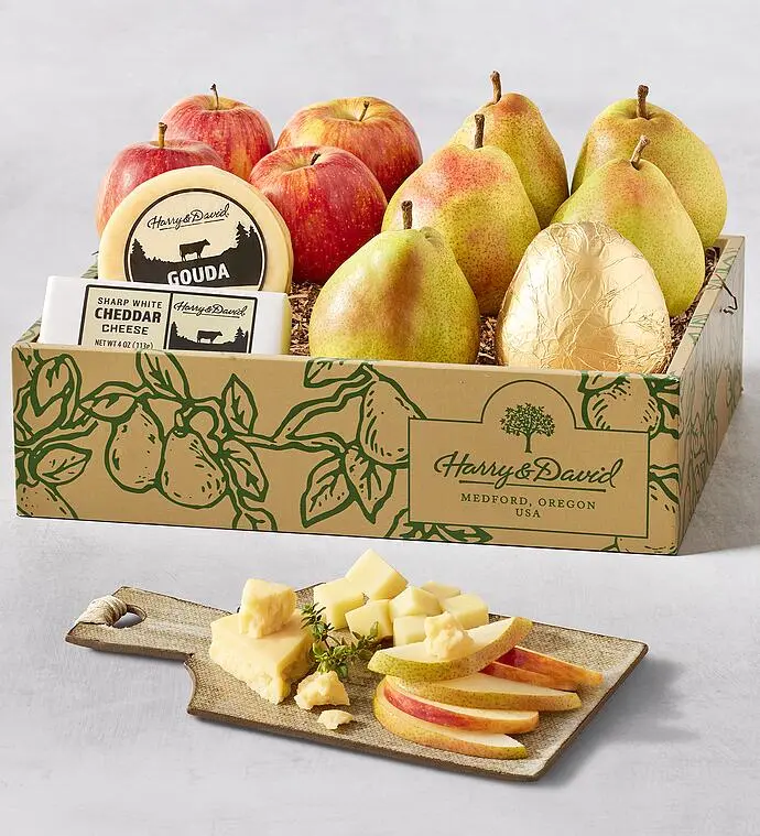 Classic Pears, Apples, and Cheese Gift