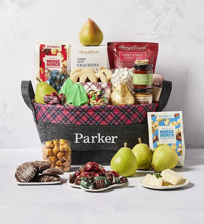 Deluxe Personalized Christmas Gift Basket