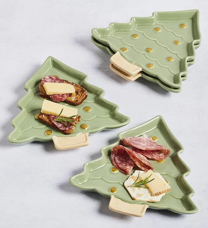 Holiday Appetizer Plates - Set of 4