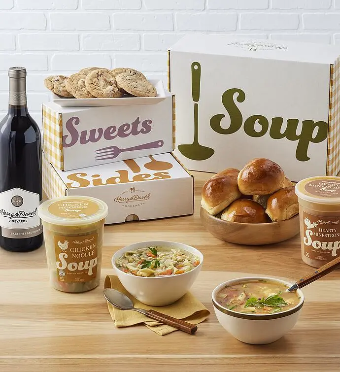 Favorite Soups Gift Box with Wine