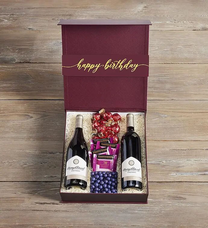 Elegant Birthday Wine Gift