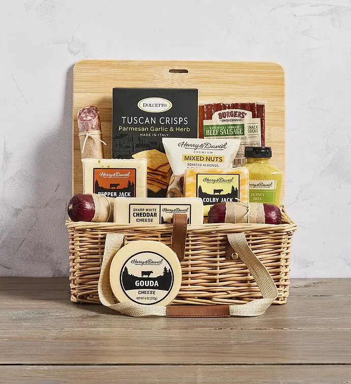 Deluxe Meat and Cheese Gift Basket