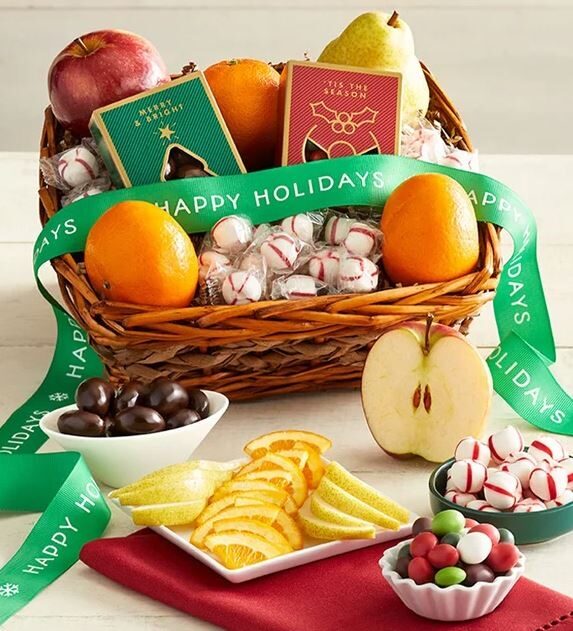 Yuletide Cheer Holiday Fruit & Sweets Basket (uletide Cheer Holiday Fruit & Sweets Basket-Small)