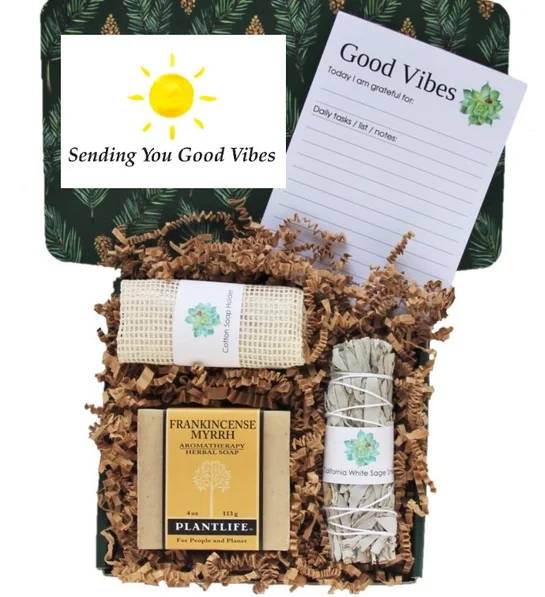 "Sending Good Vibes" Men's Gift Box (Good Vibes Mens Gift Box - Small - "Sending Good Vibes" Card)