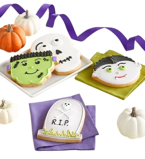 Happy Halloween Artisan Iced Cookies (Tricker-Treater Artisan Iced Cookie 4ct Bundle)