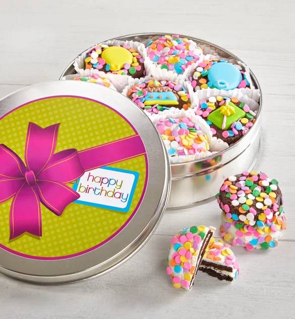Happy Birthday Belgian Chocolate Covered OREO Tin