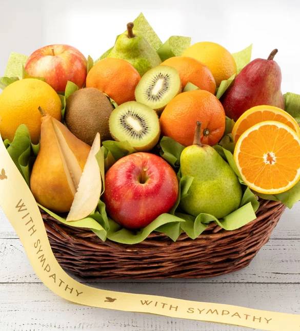 Wishing You Peace Sympathy Fruit Basket (Wishing You Peace Sympathy Fruit Basket-Large)