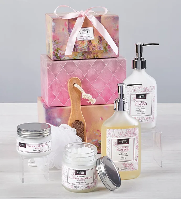 Cherry Blossom Pamper Her Spa Tower