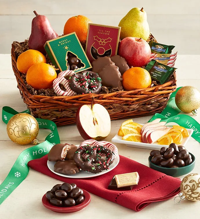 Yuletide Cheer Holiday Fruit & Sweets Basket (uletide Cheer Holiday Fruit & Sweets Basket-Small)