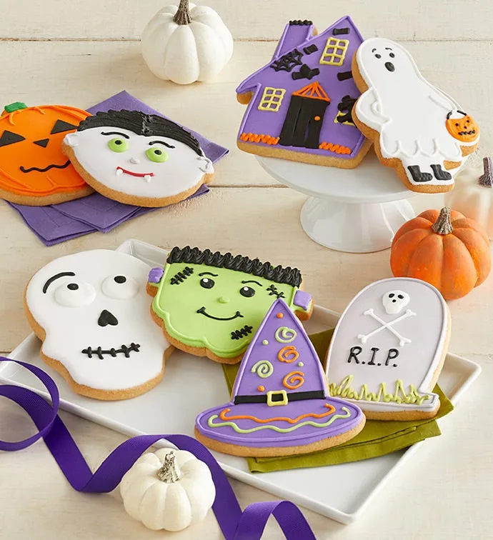 Happy Halloween Artisan Iced Cookies (Tricker-Treater Artisan Iced Cookie 4ct Bundle)