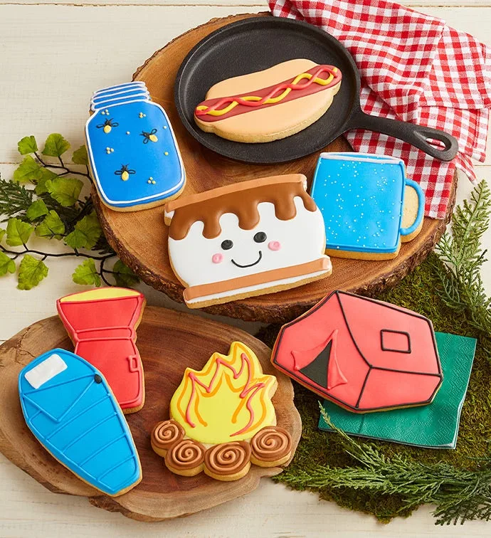 Camping Artisan Iced Cookies