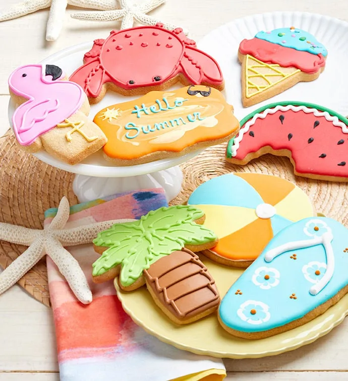 Summer Artisan Iced Cookies