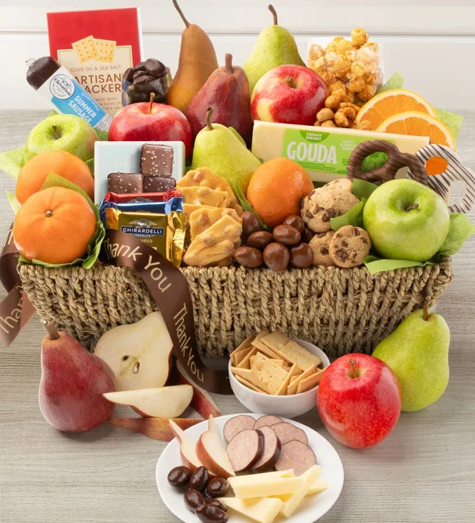 Thank You Fruit & Sweets Gift Basket Grande