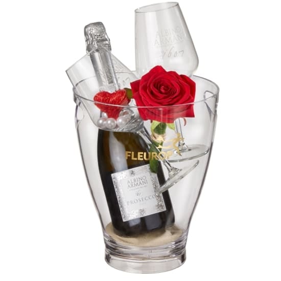 I Love You with Prosecco Albino Armani DOC (75 cl) incl. ice bucket and two â€œConnaisseurâ€ glasses