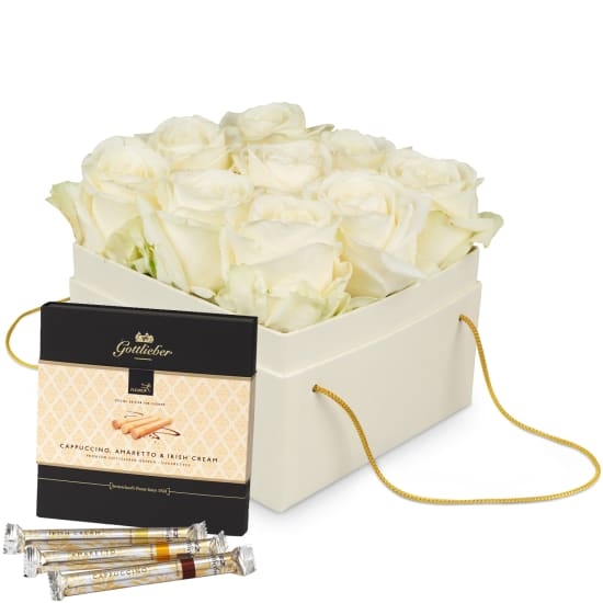 Flowerbox «Athens» (15 cm) with Gottlieber Happen «Special Edition for Giftblooms»