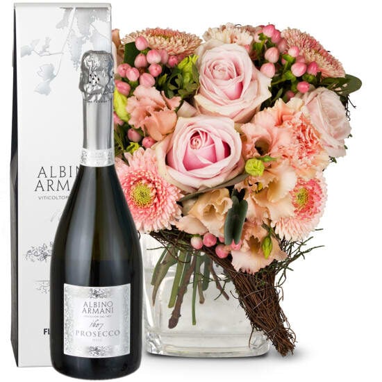 Flower bouquet «From the Heart» with Prosecco Albino Armani DOC (Minimum)