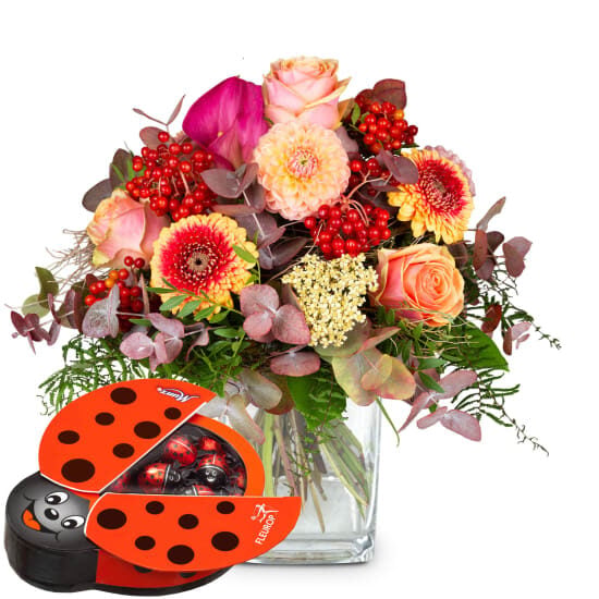 Late Summer Magic with Munz chocolate ladybird (Minimum)