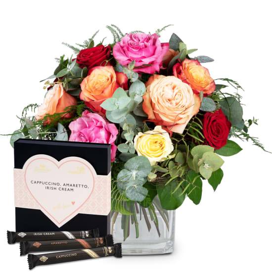 Flower bouquet «Rose Dream» with Gottlieber Huppen «With Love» (Minimum)