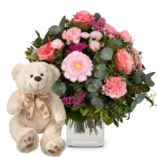 Fairy Tale in Pink with teddy bear (Minimum)