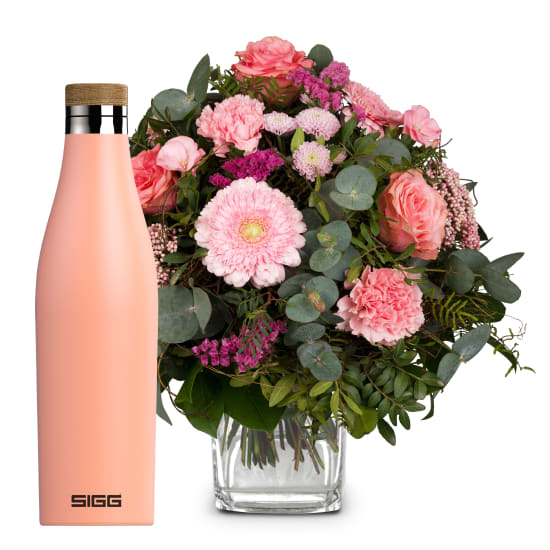 Fairy Tale in Pink with SIGG water bottle Meridian Shy Pink 0.5L (Minimum)