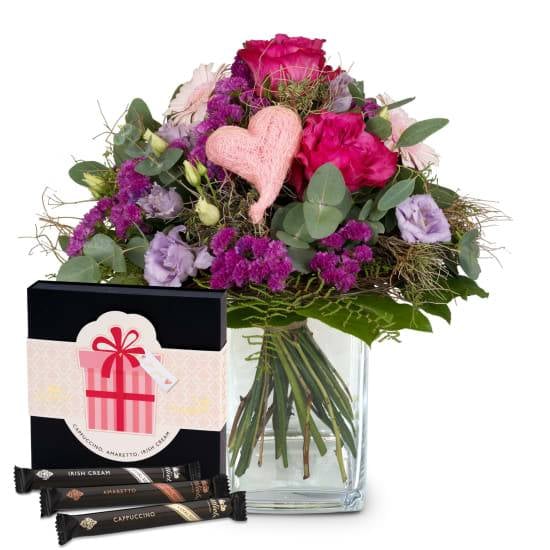 Flower bouquet «Sweet Bloom» with Gottlieber Huppen «For You» (Minimum)