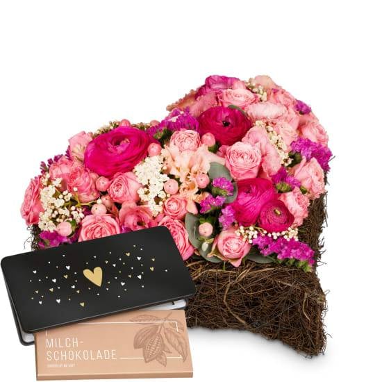 Dearest Heart with Munz bar of chocolate Â«HeartÂ» (Minimum)