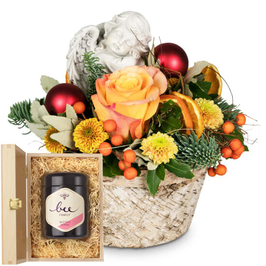 Little Angel with Bee-Family Swiss blossom honey