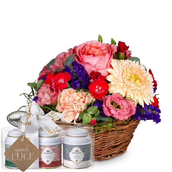 Melody of Color with Gottlieber tea gift set and hanging gift tag Â«Good LuckÂ» (Minimum)