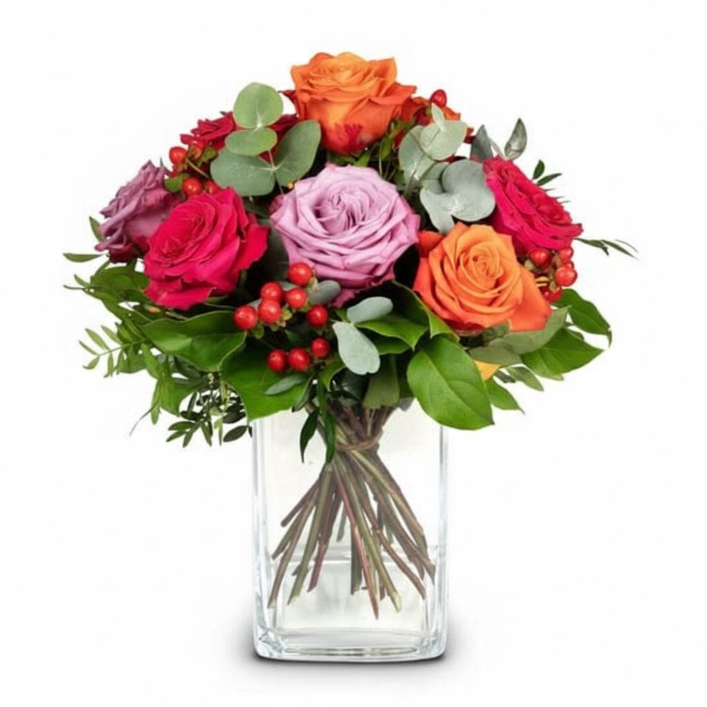 Flower bouquet «Color Dream» with Fairtrade Max Havelaar Roses (Minimum)