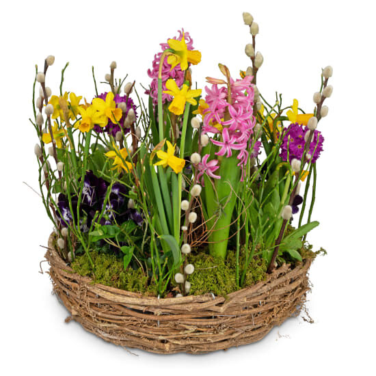 Planter «Colorful Spring Wreath»