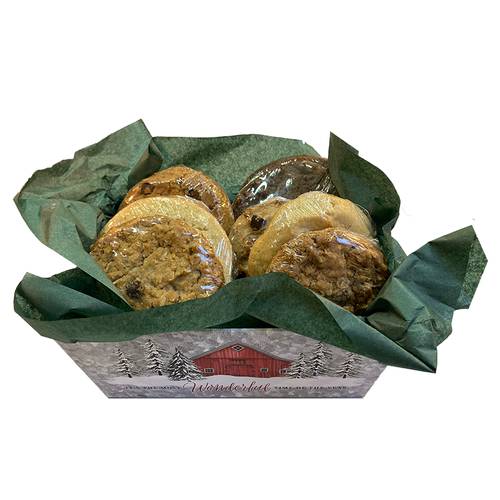 Christmas Red Barn Cookie Basket