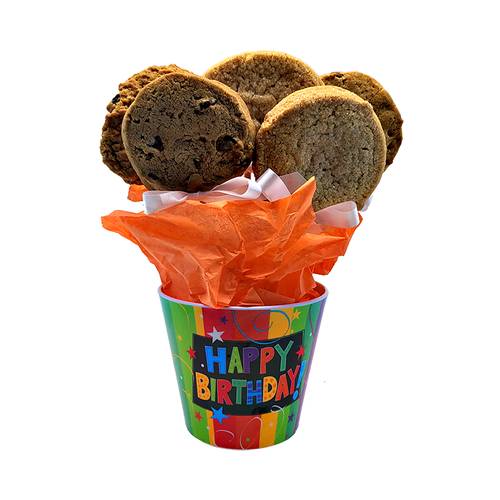 Happy Birthday Gourmet Cookie Planter Gift (1/2 Dozen)