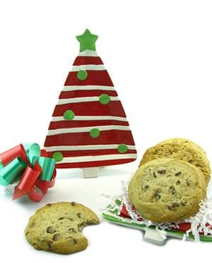 Ceramic Tree Plate with 3 Cookies