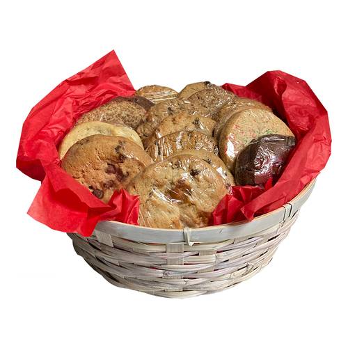 White Christmas Basket Gluten Free Cookie Gift (1 1/2 Dozen)