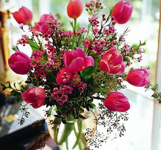 Garden Vase of Tulips (Medium)