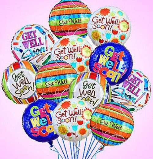 Get Well Mylar Balloon Bouquet