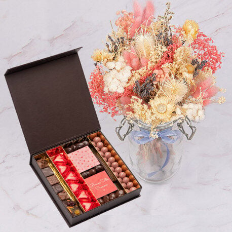 Flower Bouquet  And Chocolates
