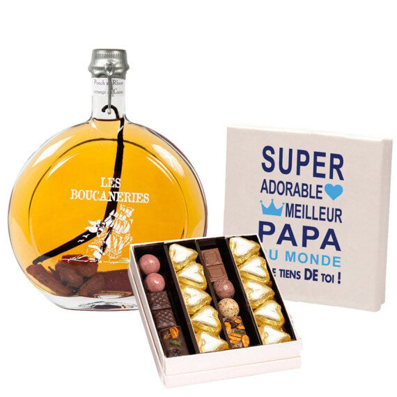 Chocolates and Rum arranged with cocoa (25 Number Of Chocolates)