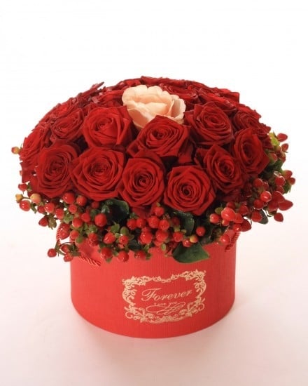 Box with roses I WILL LOVE (Small)