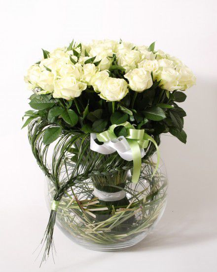 Roses bouquet WHITE SYMPHONY (Small)