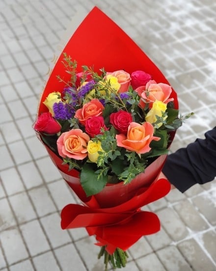 Bouquet of roses "Autumn love" (Small)