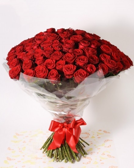 Bouquet 100 RED ROSES (Large)