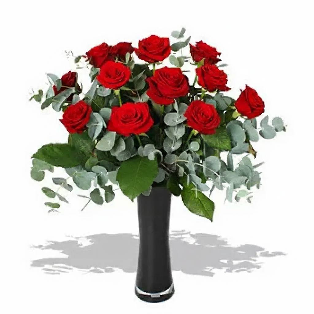 Bouquet of 15 Red Roses "Arabella"