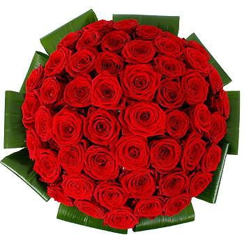 Bouquet of 51 red roses