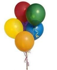 Set of 5 Helium Many-Coloured Ballons