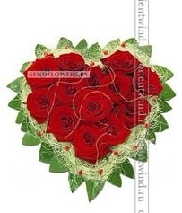 Heart-shaped arrangement "For Your HeartÂ», red roses