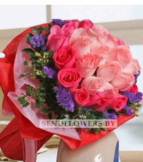 Bouquet of 33 Pink Roses