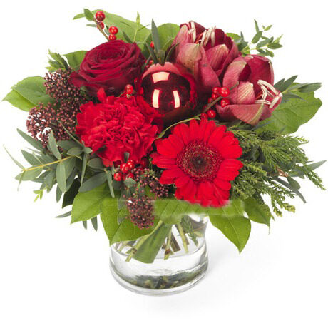 Christmas Flowers Hand-tied Bouquet "Smile of Christmas"